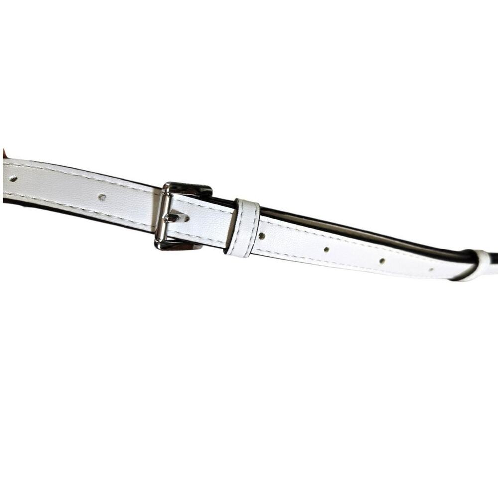 Michael Kors Minimalist Chic White Quilted Leather Belt Bag Silver Hardware - Picture 9 of 9